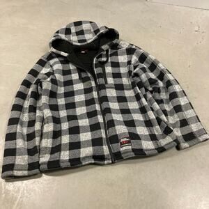 vintage y2k no fear flannel hoodie